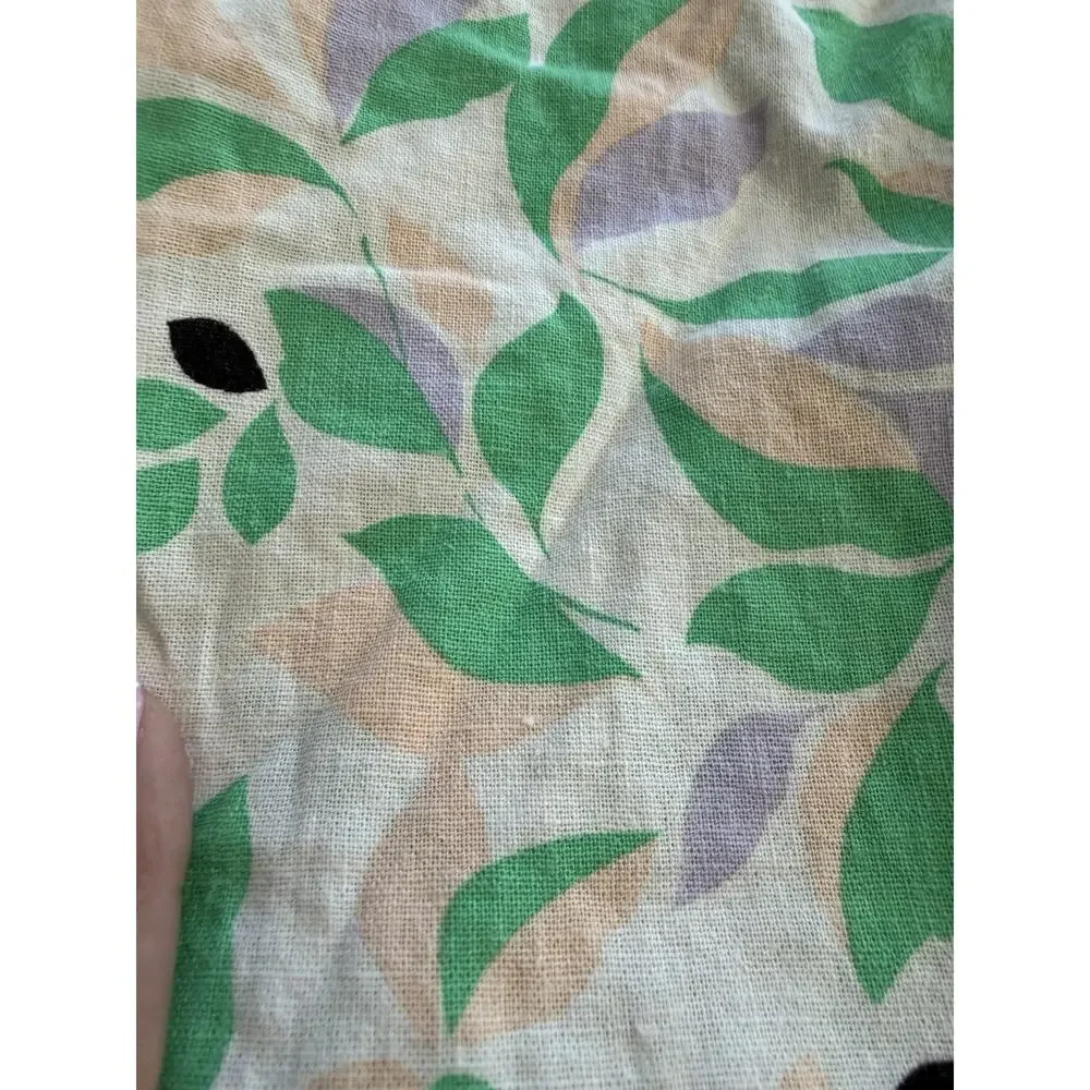 Gianni Bini Tropical Floral Shorts Linen Blend High Waist Casual Beachy Size XS